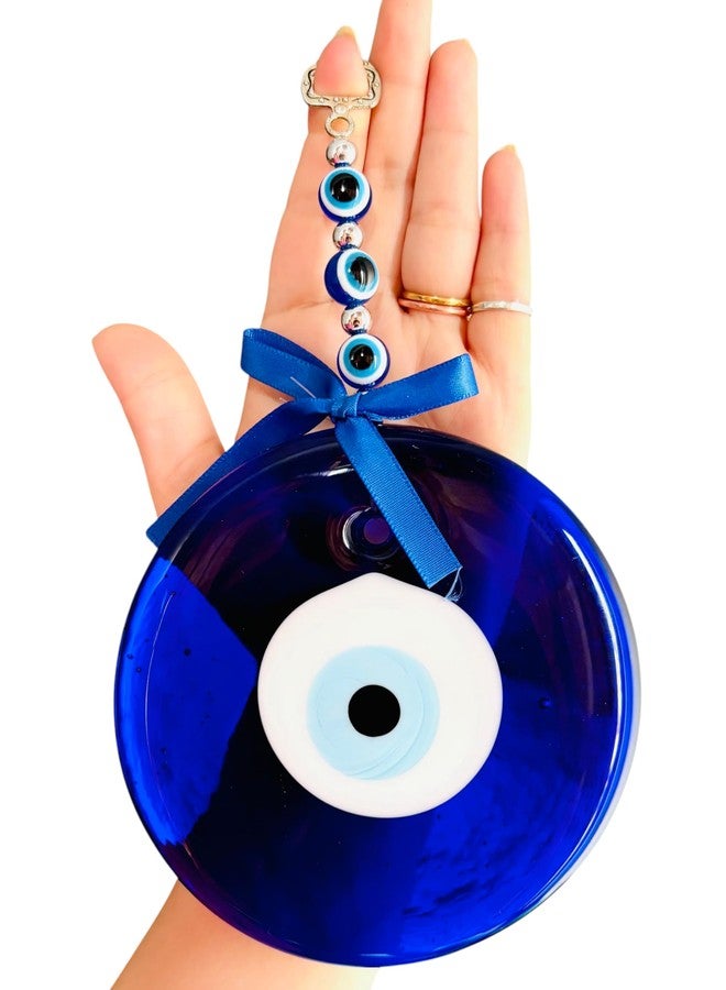 WARMINGO DE Big Size Evil Eye Hanging for Home or Office | Turkish Evil Eye for Home Main Door Entrance | Brings Good Luck & Prosperity | Evil Eye Wall Hanging (3 Eye Large) - Image 1